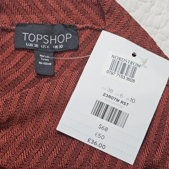 NWT TOPSHOP Asymmetrical Ribbed Sweater - Picture 14 of 15